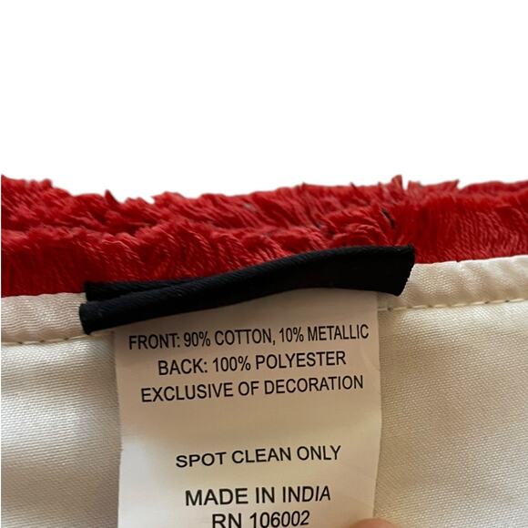 4pc Cynthia Rowley Winter Forest Christmas Placemats 13x19 Holiday Red Sparkle - Picture 11 of 12